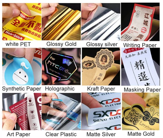 Custom Round Label Stickers – White PET plastic Circle Logo Sticker Printing & Kids Name Labels 0