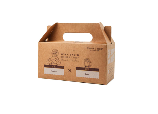 Product Custom Packaging Boxes Brown Kraft Paper Sweets For Bakery Chicken