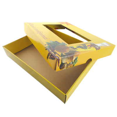 Brown Kraft Corrugated Packaging Box Artwork Creative Reliable Screen Printing