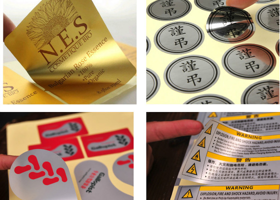 Aluminum Metal Custom Vinyl Stickers , Self Adhesive Labels For Electronic Products