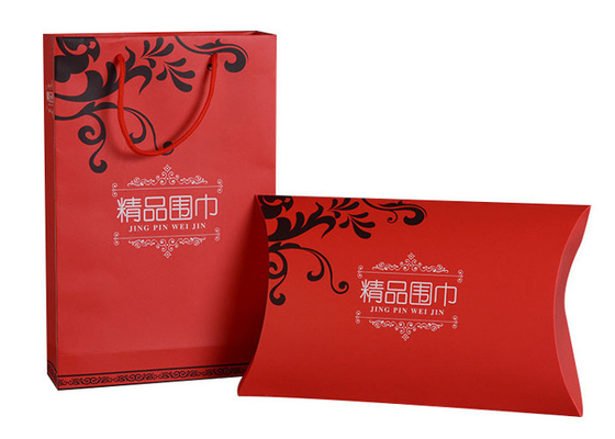 Decorative Small Paper Bags Pillow Boxes Packaging Glossy Lamination