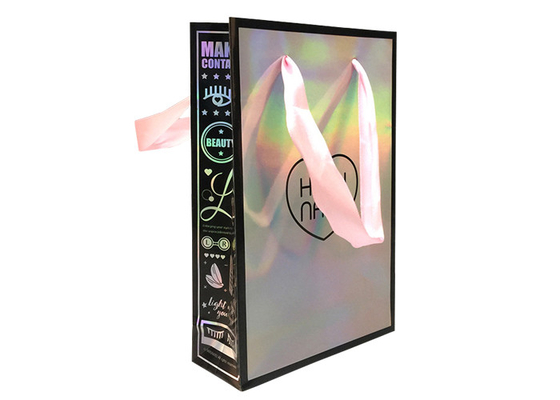 250gsm Hologram Custom Printed Paper Bags Gift Packing With LOGO Printing