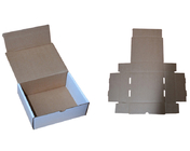 Custom Printed E-Flute Corrugated Paper Window Boxes Packaging With Lid