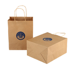 Custom Brown Kraft Paper Grocery Bags Bulk With Logo Printing Twist Handles