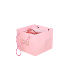 Custom Printed Large Square Bottom Paper Carrier Bags With Satin Ribbon Handles