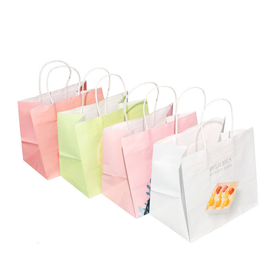 Wholesale Custom Printed Kraft Paper Bags Pacakging For Food Delivery Fctory