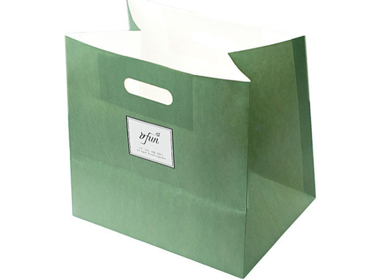 Custom Promotional Flat Bottom Paper Bags Champion Printing Die Cutting Handles