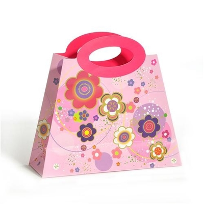 Custom Promotional Flat Bottom Paper Bags Champion Printing Die Cutting Handles