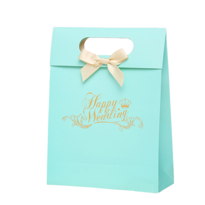 Custom Promotional Flat Bottom Paper Bags Champion Printing Die Cutting Handles