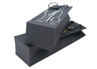 Bespoke Printed Sizes Black Paper Carrier Bags With Spot UV Logo Twisted Handles