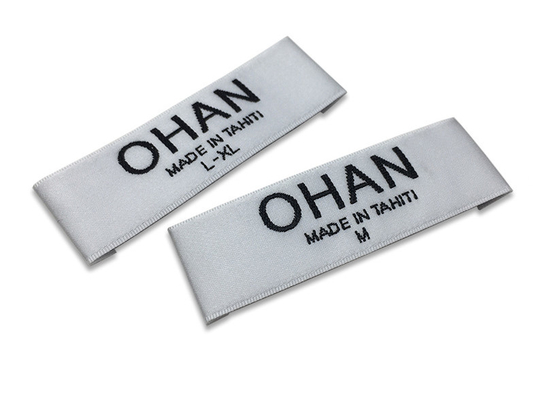 Custom Satin Woven Label Satin Damask Satin Fabric Labels Woven Edge Satin Labels