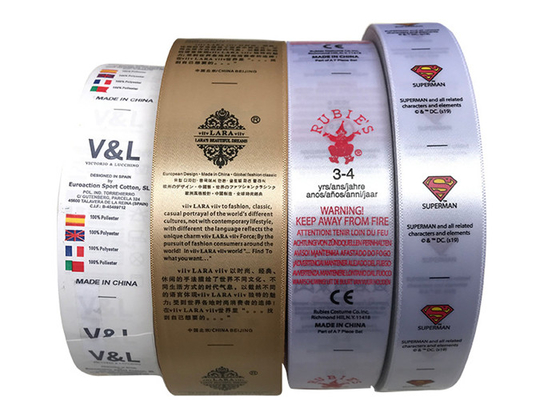 Printed Clothing Satin Care Label Washing Instruction Symbols Laundry Tag Symbols