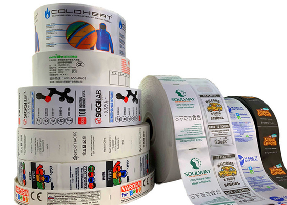 Printed Garment Recycled Polyester Care Label Symbols Meaning Washing Instruction Labels