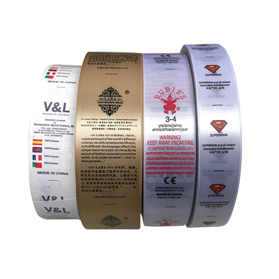 Printed Garment Recycled Polyester Care Label Symbols Meaning Washing Instruction Labels