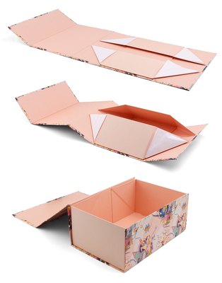 Custom Black Cardboard Foldable Boxes With Lids Magnetic Folding Box Packaging Supplier