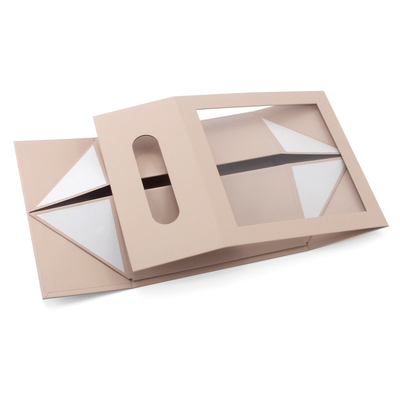 Custom Logo Folding Gift Box With Ribbon Wholesale Kraft Box Packaging Ribbon Window Boxes