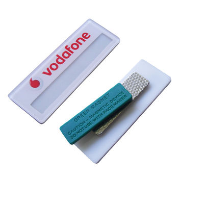 Buy Custom Acrylic Name Badges Magnetic Employee Name Tags With Insert Name Paper Window online manufacture