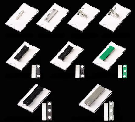 Clear Acrylic Magnetic Name Badge Holders With Insert Paper Transparent Company Name Tags