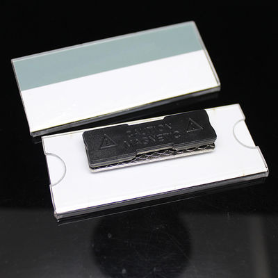 Clear Acrylic Magnetic Name Badge Holders With Insert Paper Transparent Company Name Tags