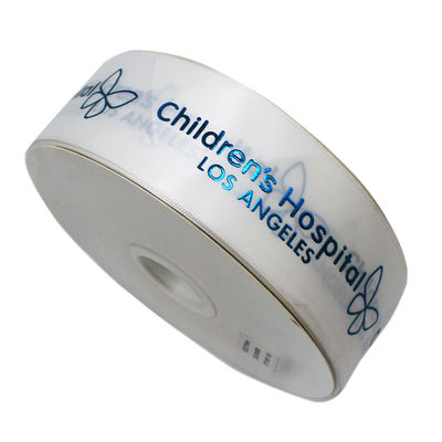 Buy Personalized Custom Polyester Satin Ribbon With Blue Foil Logo – Luxury Branding Ribbon online manufacture