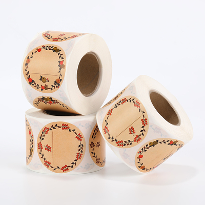 Buy Custom Printed Kraft Paper Stickers Eco-Friendly Custom Logo Stickers Manufacturer online manufacture