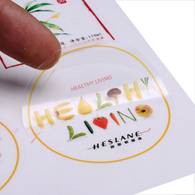 Buy Cheap Custom Transparent Stickers Waterproof Clear Adhesive Labels With Design Printing online manufacture