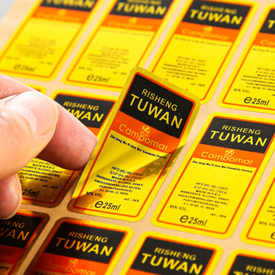 Buy Custom Printed Gold Foil Stickers Embossed Metallic Labels & Custom Metallic Stickers online manufacture