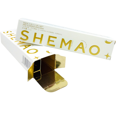 Buy Premium Custom Paper Eyelash Mascara Boxes with Gold Foil & Embossed Logo – Luxury Cosmetic Paper Packaging online manufacture
