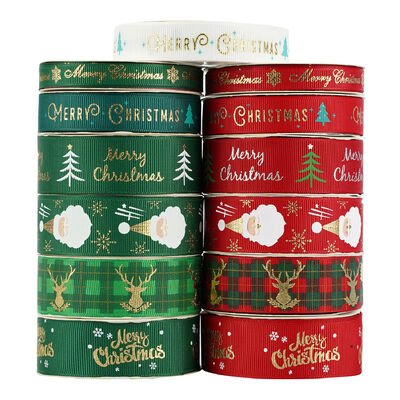 Buy Custom Printed Christmas Grosgrain Ribbon | Holiday Gift Wrapping Ribbon online manufacture