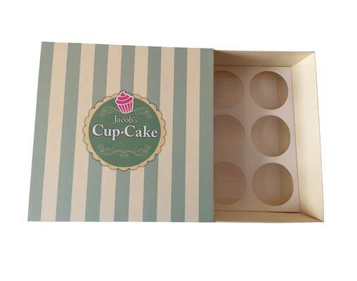 Buy Custom Foldable Paper Cupcake Boxes Wholesale With Paper Tray Inside Supplier online manufacture