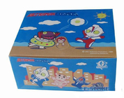 Printed White Square Paper Box With Auto-Lock Bottom Custom Product Boxes