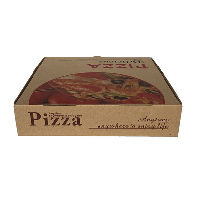 Folded Kraft Corrugated Carboard Pizza Boxes Wholesale E Flute Pizza Box Factory