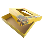 Custom Printed E-Flute Corrugated Paper Window Boxes Packaging With Lid
