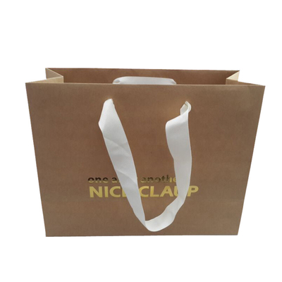 Printed Kraft Merchandise Bags Brown Kraft Paper Carrier Bags Packaging Wholesale