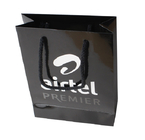 Custom Small Black Paper Bags Online Jewellery Packaging With Gold Foil Logo