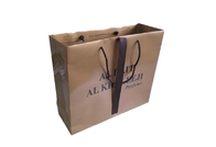Custom Recycled Brown Paper Merchandise Bags Wholesale With Gold Foil Logo