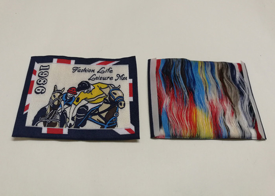 Buy Custom Damask Woven Labels Fashion Woven Garment Tags Fabric Labels With Own Logo online manufacture