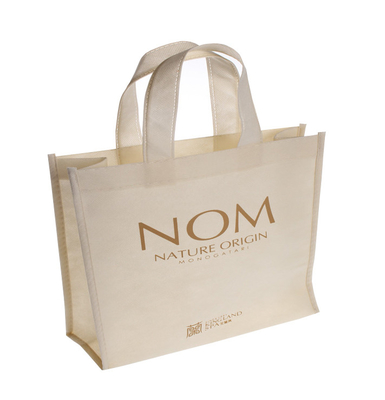 Personalized Woven Packaging Bags Tote Silk Screen Printing Soft Loop Handle