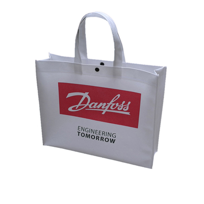 Personalized Woven Packaging Bags Tote Silk Screen Printing Soft Loop Handle