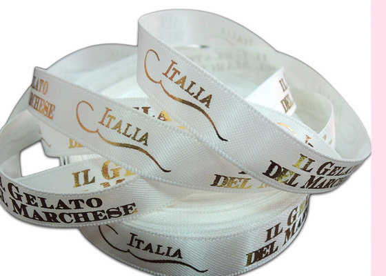 Single Sided Personalised Printed Ribbon Luxury Design 100% Polyester Material