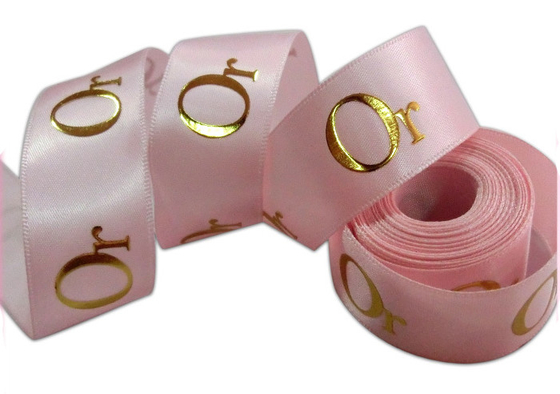 Single Sided Personalised Printed Ribbon Luxury Design 100% Polyester Material