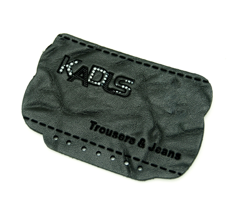 Identifiable Leather Garment Tags , Leather Jeans Patch Self Adhesive Tape Finishing