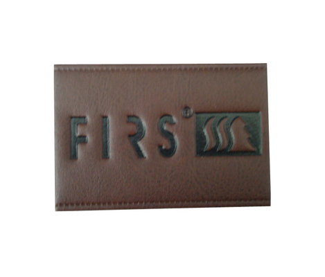 Jacket Embossed Leather Labels Logo Imprintable Suede Burned Look 3D Effect