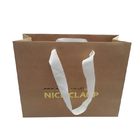 Brown Kraft Custom Printed Paper Bags Packaging Multi - Size With Flat Handle