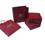 Durable Custom Printed Paper Bags Packaging With Silver Foil Stamping Logo