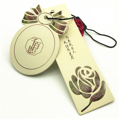 Custom Brown Kraft Paper Shoes Tags Plastic Hangtags With Design Printing