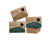 Durable Custom Packaging Boxes 350gsm Art Paper Soap Windo With Design Printing