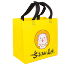 Colored Non Woven Shopping Tote Bags 100% Virgin PP Material Soft Loop Handle