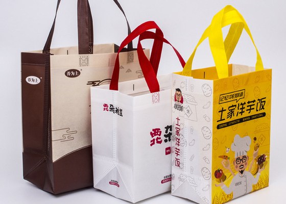 Die Cutting Non Woven Packaging Bag , Promotional Shopping Bag Heat Seal