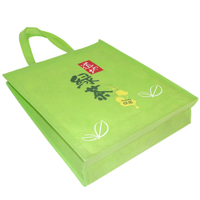 Clothing Tote Handled Woven Packaging Bags Customized Logo Printed Soft Loop Handle